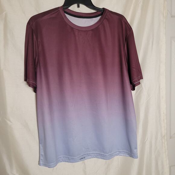 Men's 3XL Red to Gray Fade Graphic Tee - Excellent Condition - Picture 1 of 11